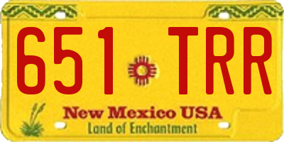 NM license plate 651TRR