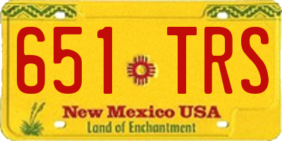 NM license plate 651TRS