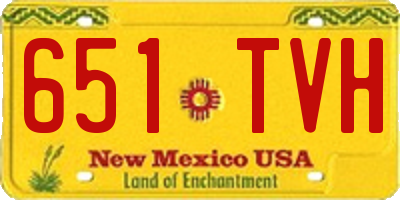 NM license plate 651TVH