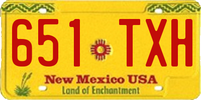 NM license plate 651TXH