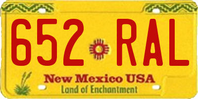 NM license plate 652RAL