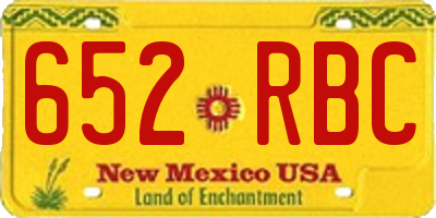 NM license plate 652RBC