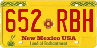 NM license plate 652RBH