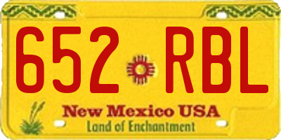 NM license plate 652RBL