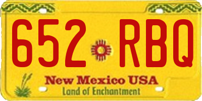 NM license plate 652RBQ