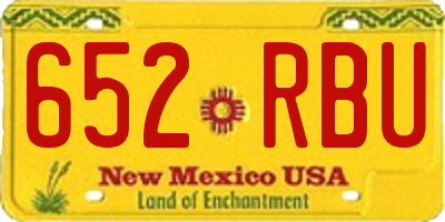 NM license plate 652RBU