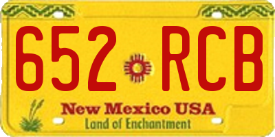 NM license plate 652RCB