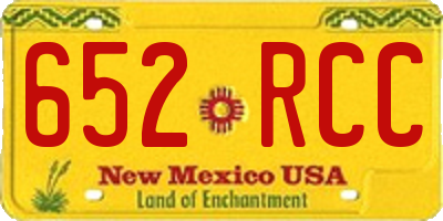 NM license plate 652RCC