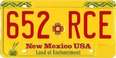 NM license plate 652RCE