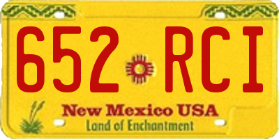 NM license plate 652RCI
