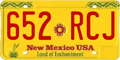 NM license plate 652RCJ