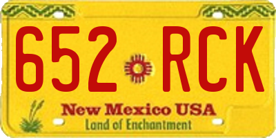 NM license plate 652RCK