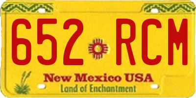 NM license plate 652RCM