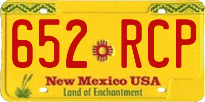 NM license plate 652RCP