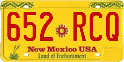 NM license plate 652RCQ