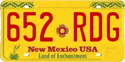 NM license plate 652RDG