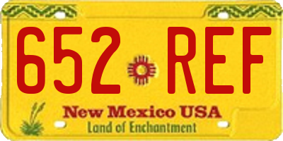 NM license plate 652REF