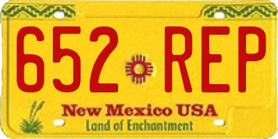 NM license plate 652REP