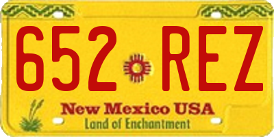 NM license plate 652REZ