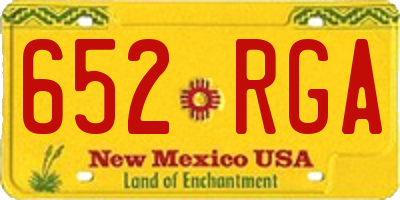 NM license plate 652RGA