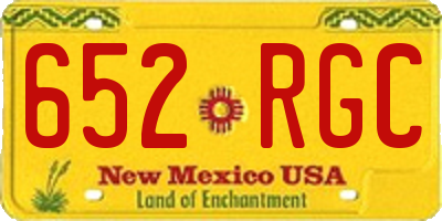 NM license plate 652RGC