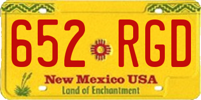 NM license plate 652RGD