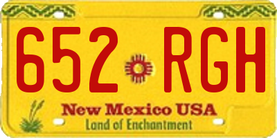 NM license plate 652RGH