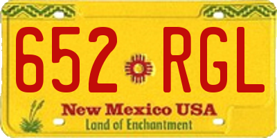 NM license plate 652RGL