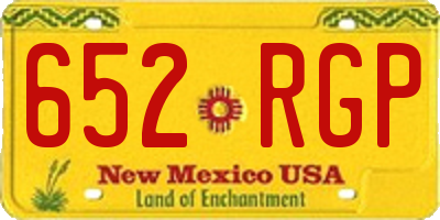 NM license plate 652RGP