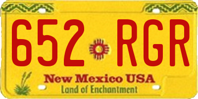 NM license plate 652RGR