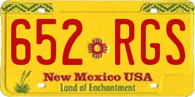 NM license plate 652RGS
