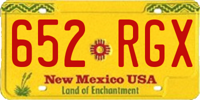 NM license plate 652RGX