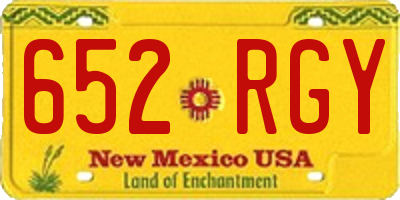 NM license plate 652RGY