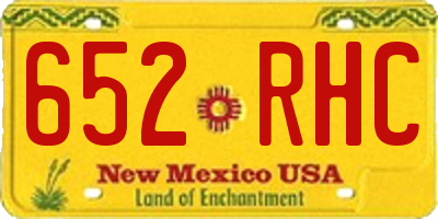 NM license plate 652RHC