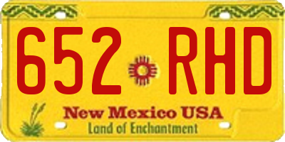 NM license plate 652RHD