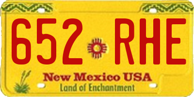 NM license plate 652RHE