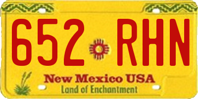 NM license plate 652RHN