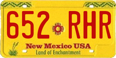 NM license plate 652RHR
