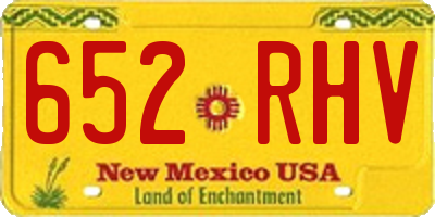 NM license plate 652RHV