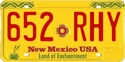 NM license plate 652RHY