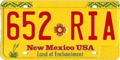 NM license plate 652RIA