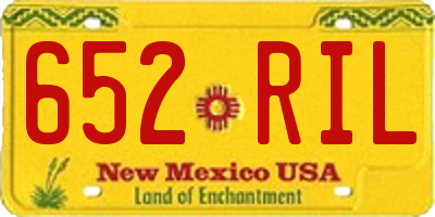 NM license plate 652RIL