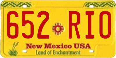 NM license plate 652RIO