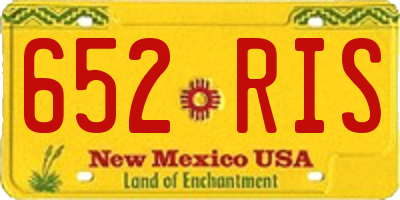 NM license plate 652RIS