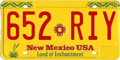 NM license plate 652RIY