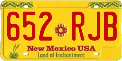 NM license plate 652RJB