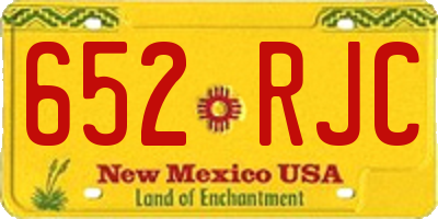 NM license plate 652RJC