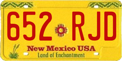 NM license plate 652RJD