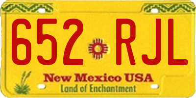 NM license plate 652RJL