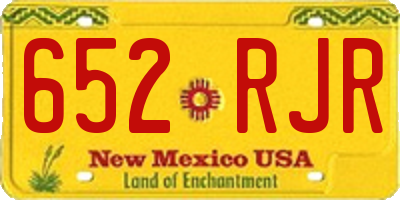NM license plate 652RJR